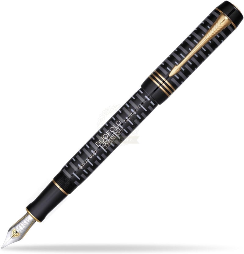 Parker Duofold 100th BLACK GT Fountain Pen - Image 1